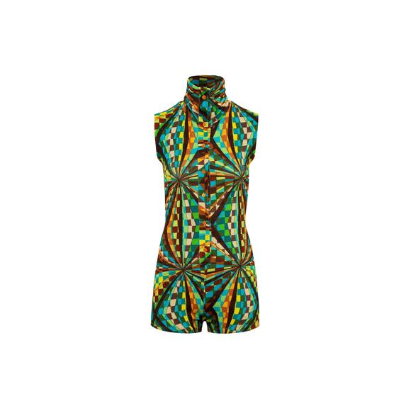 Siedres NWT Ginni Kaleidoscope Printed Mini Jumpsuit Romper Size XS - Picture 2 of 8